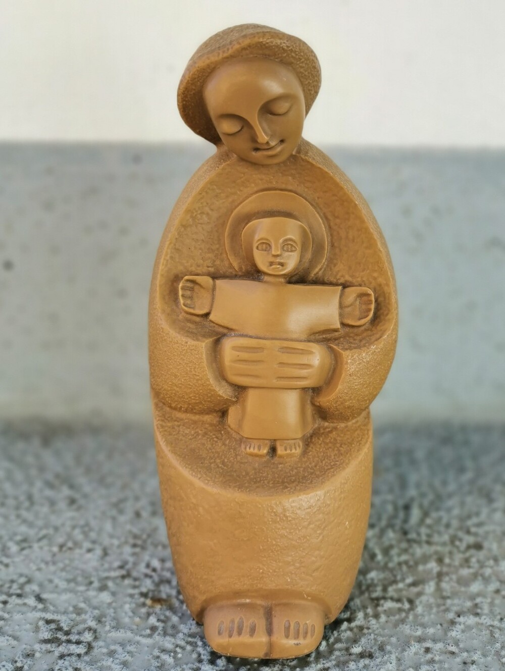Vintage Mid-Century Modernist Madonna & Child Figurine